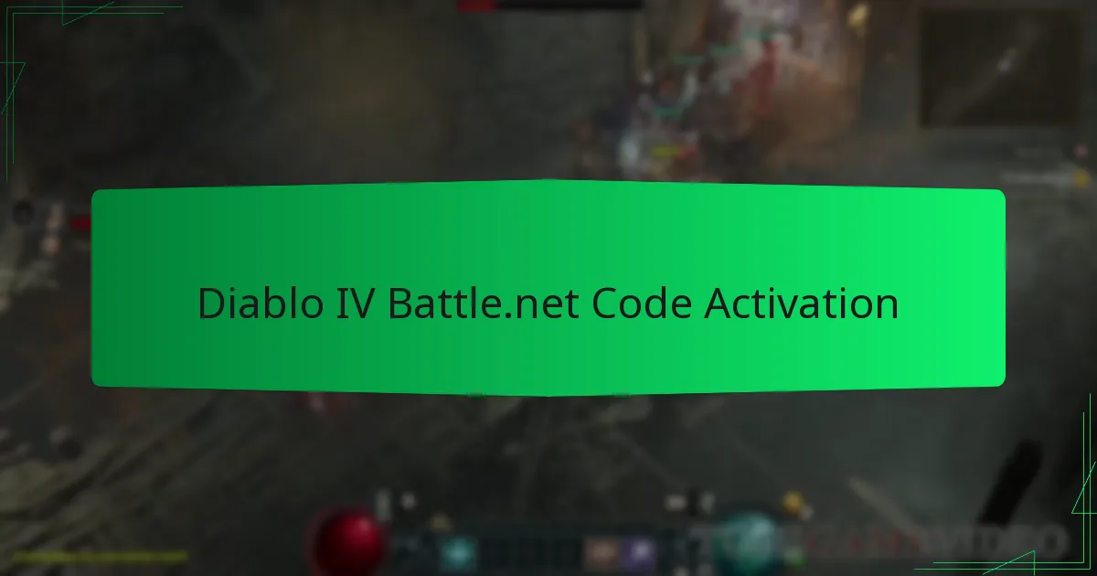 Diablo IV Battle.net Code Activation
