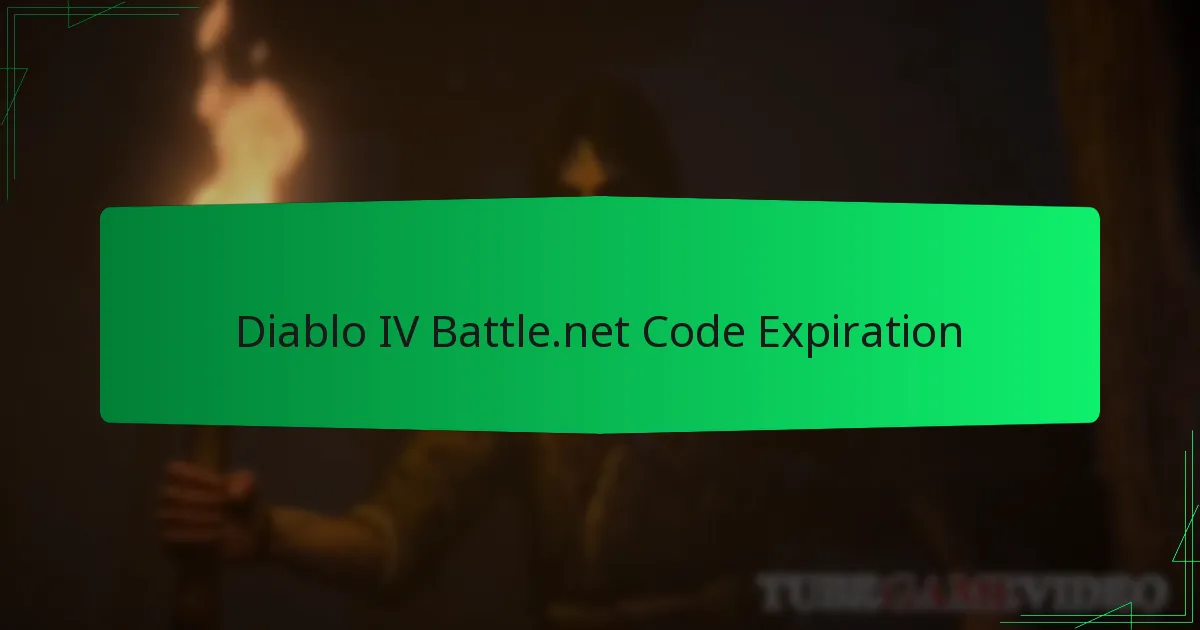 Diablo IV Battle.net Code Expiration
