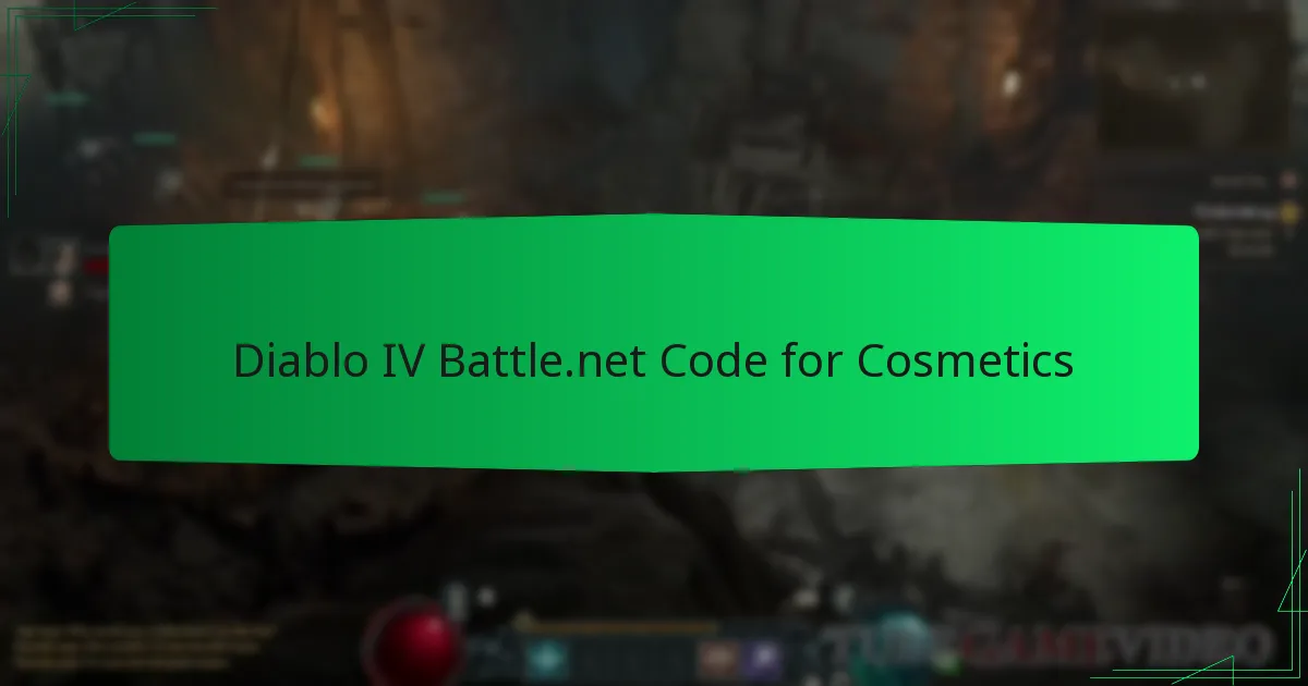 Diablo IV Battle.net Code for Cosmetics