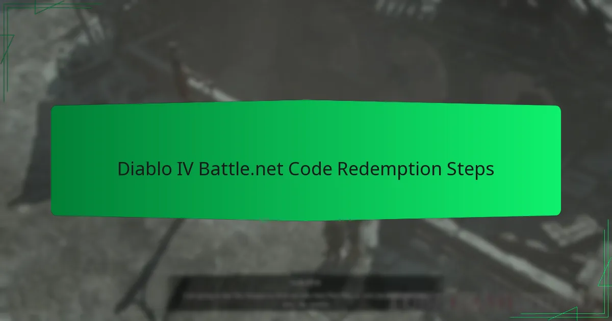 Diablo IV Battle.net Code Redemption Steps