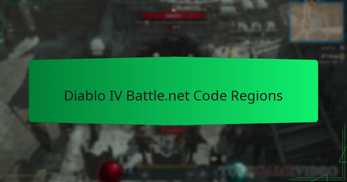 Diablo IV Battle.net Code Regions