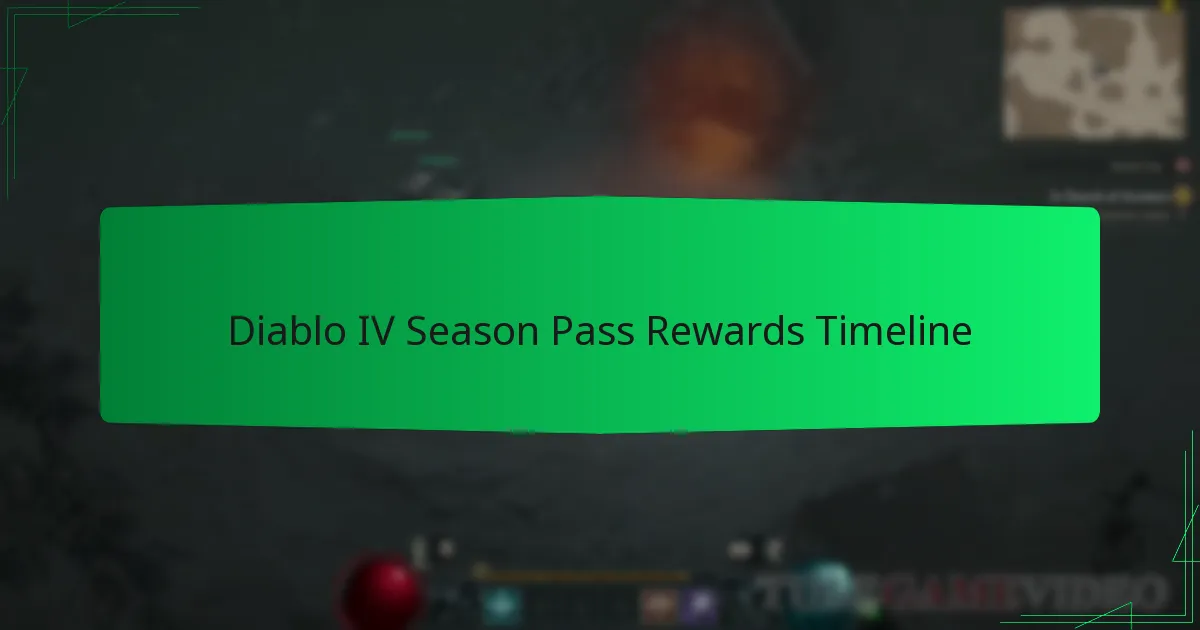 Diablo IV Season Pass Rewards Timeline
