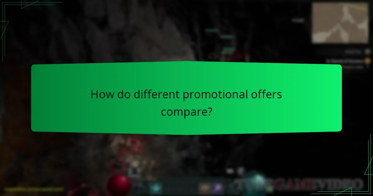 How do different promotional offers compare?