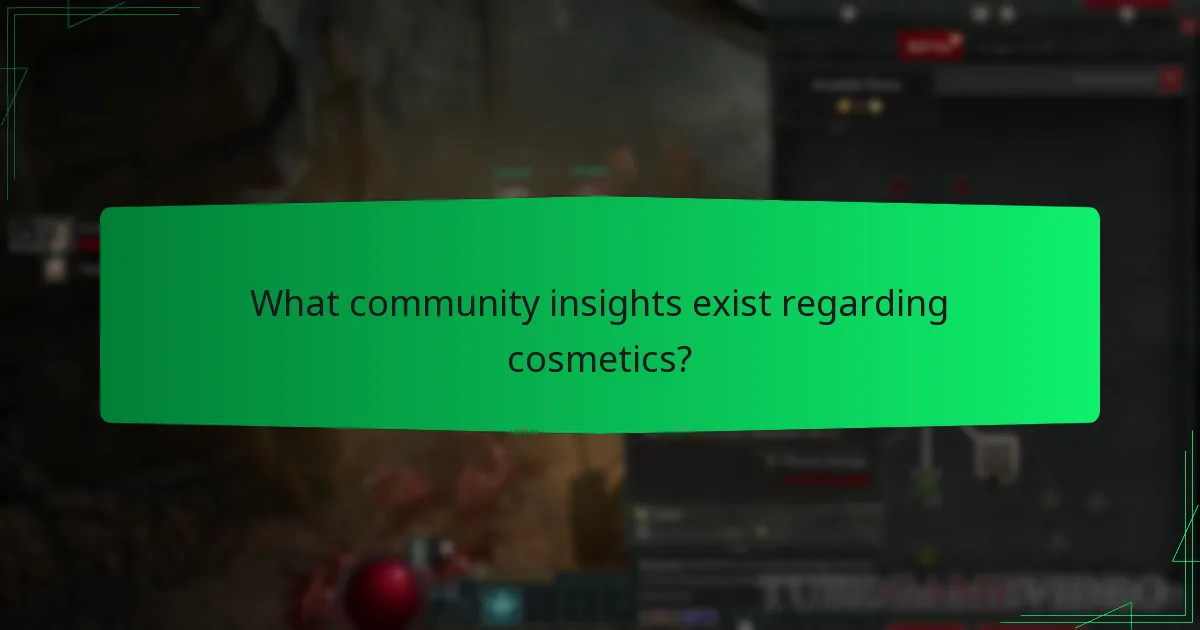 What community insights exist regarding cosmetics?